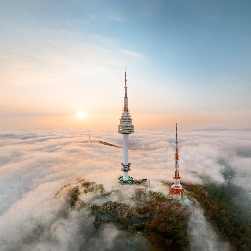 Seoul N Tower by Drone
