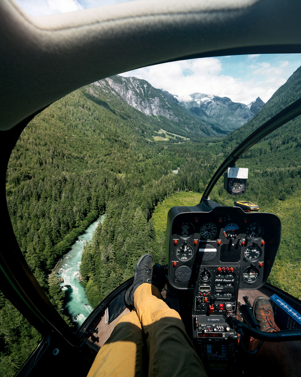 Heli over Bute Inlet