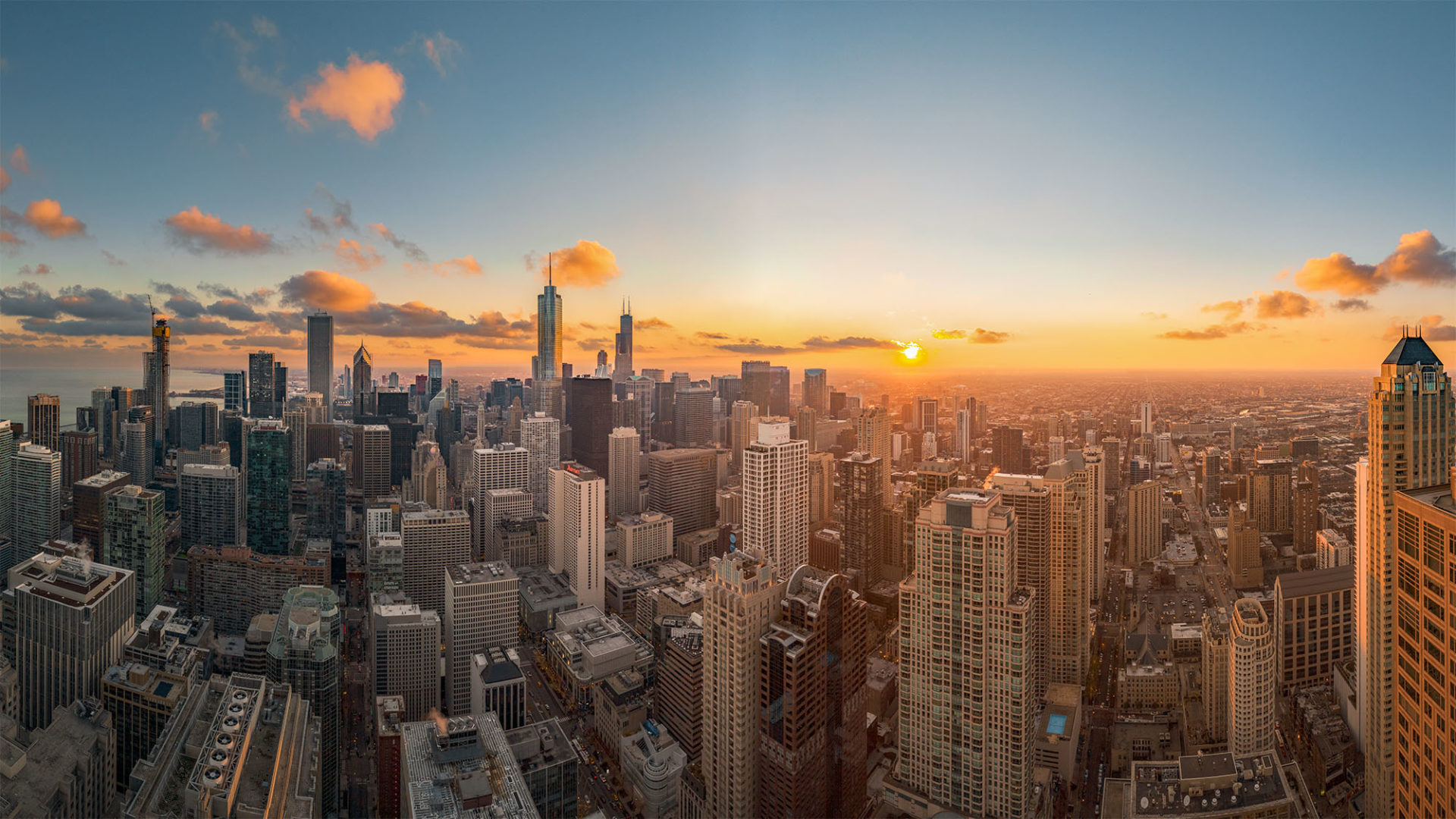 chicago-skyline-sunset