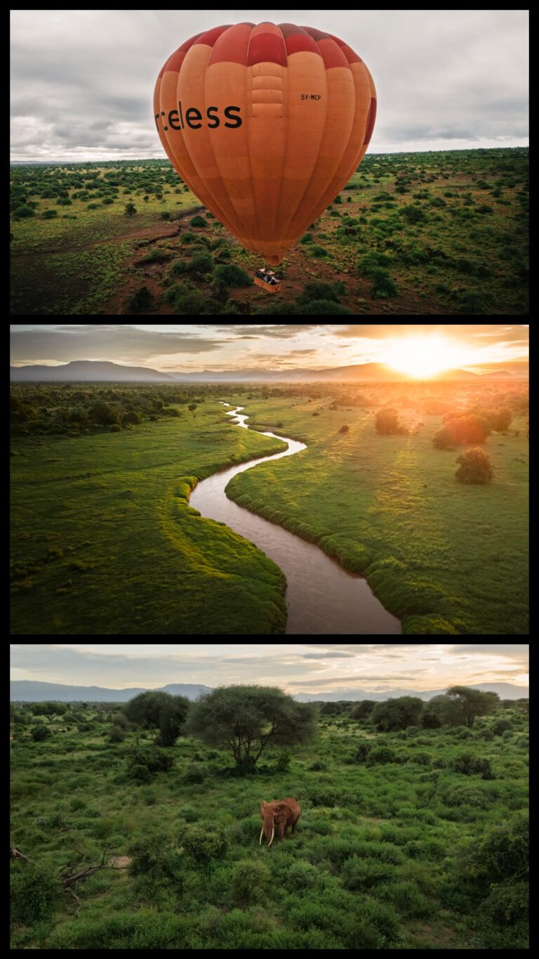 Published Magical Kenya story featuring elephants, balloon flight and river landscapes