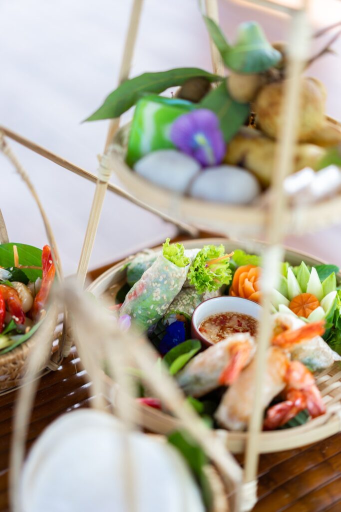 Vietnamese dish presented during a hotel dining experience