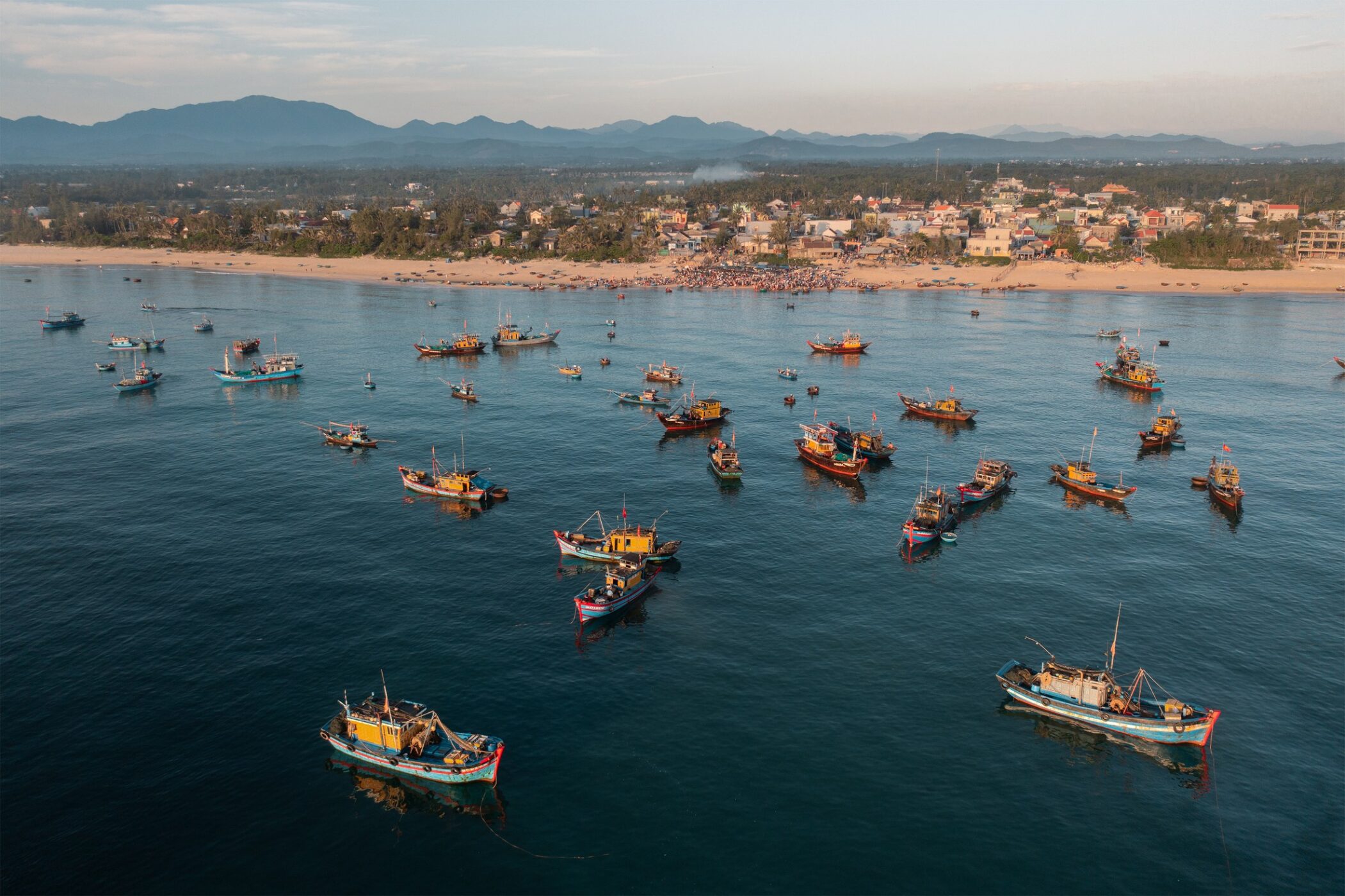 Local fish market beside the coast near Hoi An