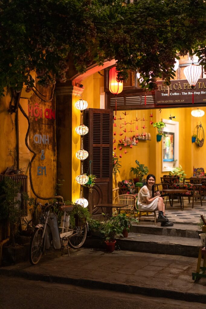 Historic streets and warm lantern light in Hoi An