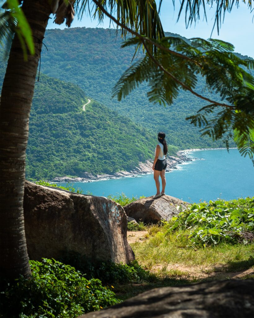 Coastal landscape of the Son Tra Peninsula in Vietnam