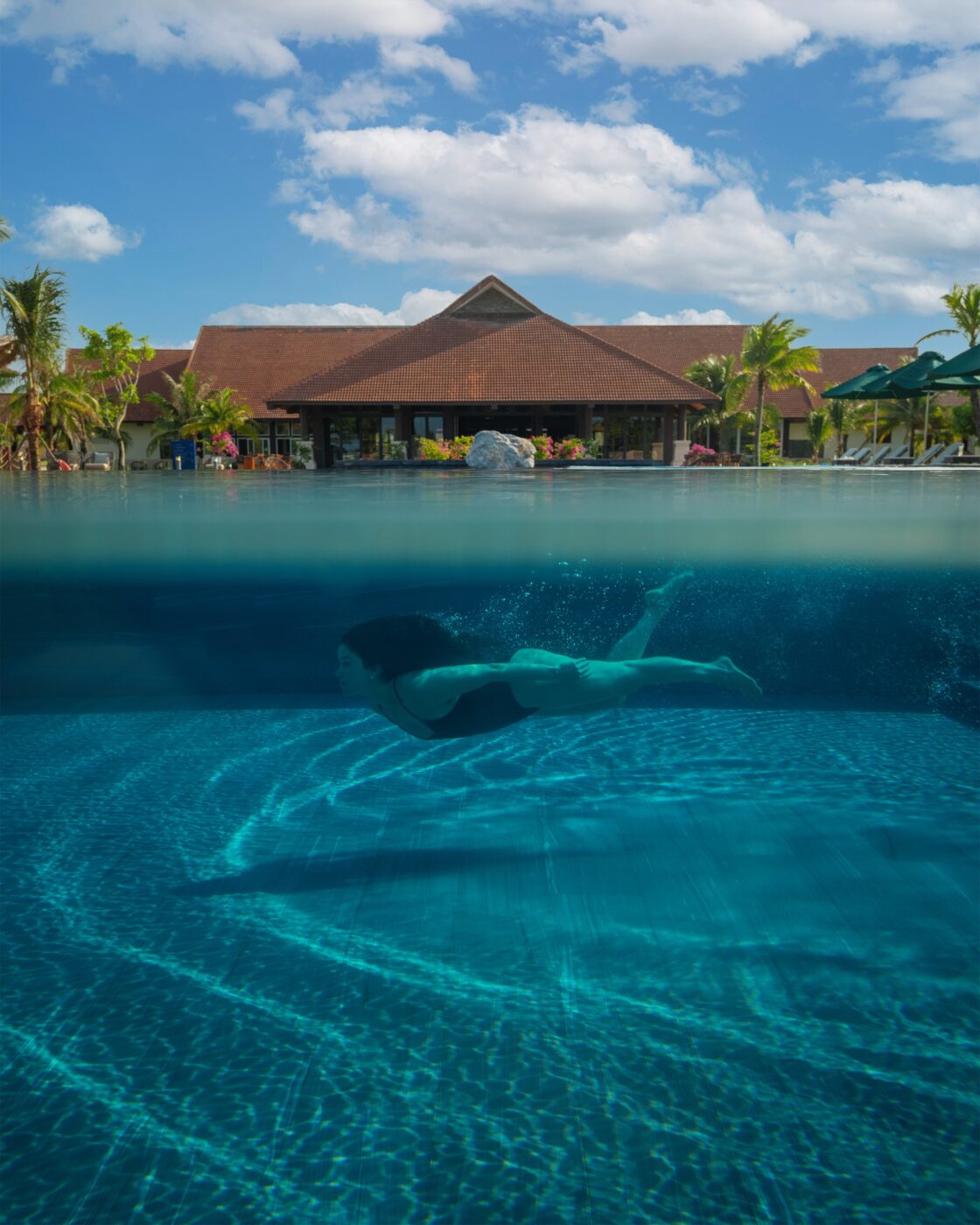 Resort pool at Nam Hoi near Hoi An, Vietnam