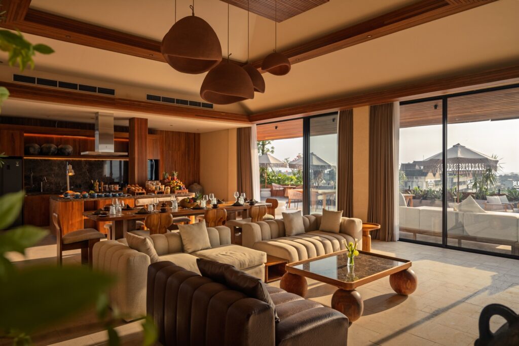 Contemporary open-air hotel lounge at TUI BLUE Berawa