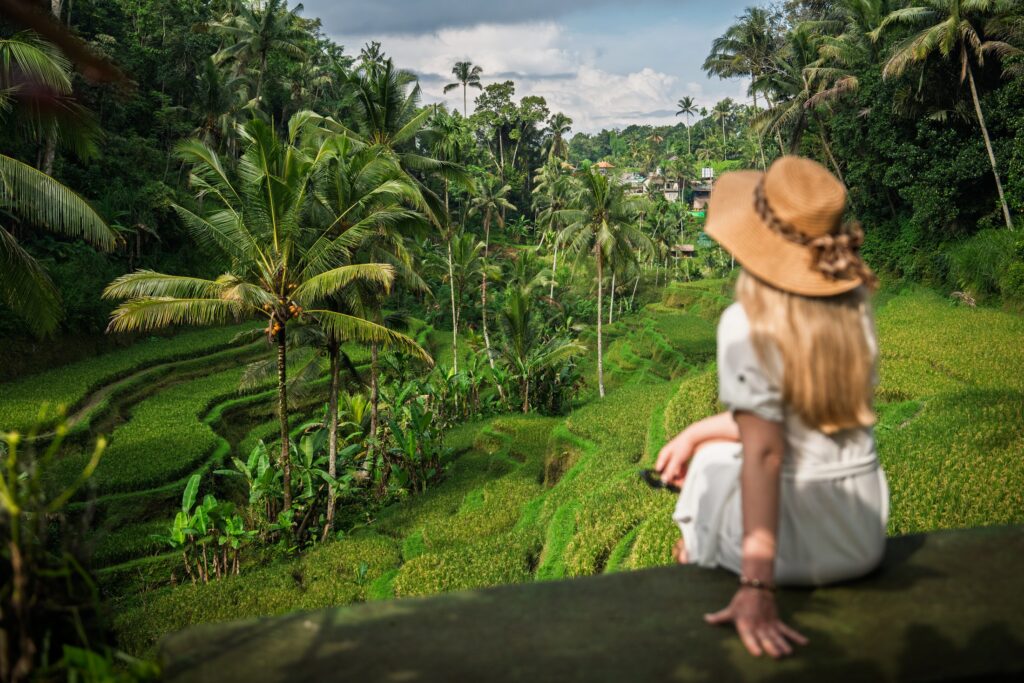 Tropical landscape near Ubud in Bali